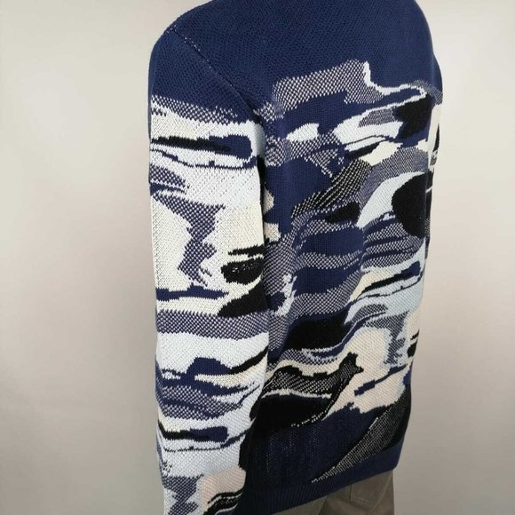 New Authentic Louis Vuitton Camo Pique Jacquard Crewneck Sweater - Picture 5 of 12